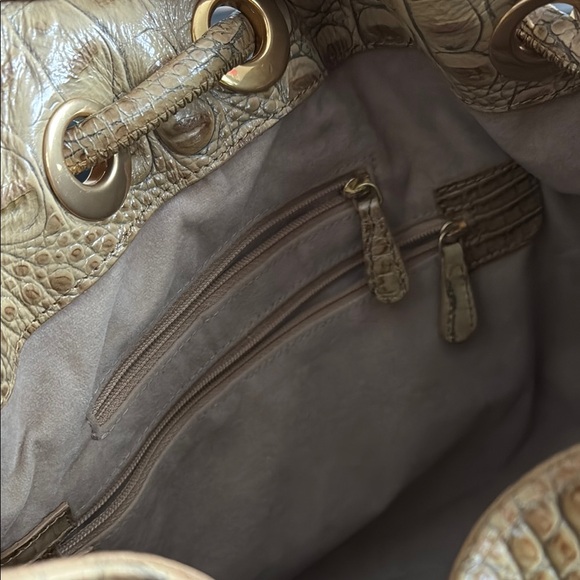 Brahmin Croc Embossed Tote Bag - Beige - Picture 6 of 12